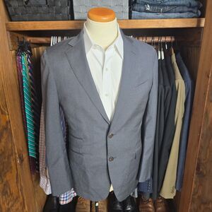 Suitsupply Guabello Super 130’s Gray Wool Blazer 38R Made in Italy